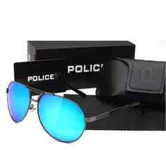 Óculos Polarizados Police Sunglasses para Homens e Mulheres, Metal Sun Glasses, Travel Eyewears, Pilot Goggle, Proteção UV 400, Alta Qualidade, P8480 - loja online