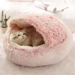 Cama macia quente do animal de estimação do luxuoso com tampa, ninho redondo do sono, caverna para cães pequenos, colchão do gato, gatinho - comprar online