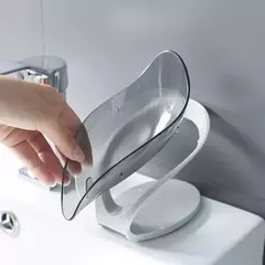 Transparente Portátil Folha Shaped Soap Box, Prateleira De Chuveiro, Dreno, Livre e Conveniente, Suprimentos Do Banheiro, Acessórios De Banho - loja online