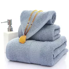 Imagem do 100% algodão rosto toalha absorvente puro mão lavagem de cabelo toalha microfibra banheiro família hotel