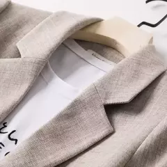 Blazer xadrez de manga comprida feminino, casacos casuais para senhoras, ternos de negócios, jaqueta de escritório, nova moda, primavera, 2023 na internet