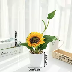 Imagem do Árvore plástica artificial do bonsai para a decoração home, plantas envasadas, potenciômetro pequeno da simulação, arranjo da flor, ornamentos do jardim