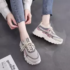 2025 tênis feminino plataforma sapatos planos mulher sapatos verdes formadores casuais senhoras tênis grossos sapatos femininos - comprar online
