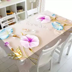 3D Butterfly Flower Printing Toalhas De Mesa Retangulares, Toalha De Mesa Anti-mancha para Mesa, Decoração De Casamento, Mesas De Café, Decoração