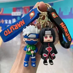 Imagem do Naruto chaveiro anime figura haruno sakura hatake kakashi gaara uzumaki naruto pvc pingente chaveiros para crianças brinquedo de aniversário presente