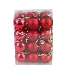 Imagem do Christmas Tree Bauble Pendurado Ornamento para Decoração de Casa, Xmas Ball, Pendant Balls, Party Decor, 30mm, 24Pcs