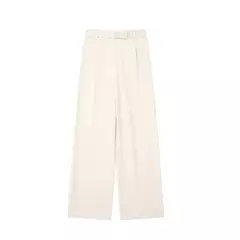 Willshela-Calças direitas femininas com fecho frontal, cintura alta, comprimento total, calças chiques femininas, monocromáticas, moda vintage, senhora na internet