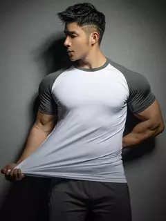 Camiseta de compressão manga curta masculina, Fitness, Corrida, Esporte, Ginásio, Treino, Casual, Tops de alta qualidade, Roupa de verão, Novo, 2022 - loja online
