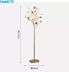 Ginkgo Leaf Lâmpada de assoalho decorativa para sala de estar, lâmpada vertical nórdica, lâmpada de cabeceira simples, personalidade criativa, moderna - loja online
