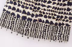 Imagem do TRAF-Mini saia feminina com estampa frisada, cintura alta, zíper traseiro, moda vintage, saias femininas
