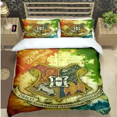 3d quente magia academia harry potter impressão conjuntos de cama suprimentos conjunto consolador adolescentes meninas dos desenhos animados gêmeo único presente do miúdo - loja online