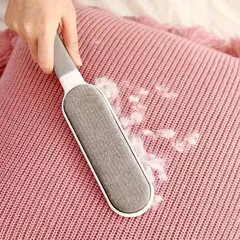Removedor de pêlos de animais de estimação de dupla face, escova de fiapos pegajosa eletrostática manual, para gato, roupas, sofá, móveis, limpeza de carpetes