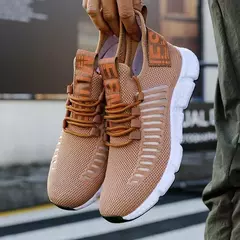 Tênis leves casuais para homens, sapatos esportivos respiráveis, tênis de corrida ao ar livre, tênis de corrida