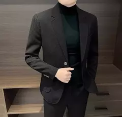 Fatos e blazers xadrez masculinos, moda masculina casual, jaqueta grife de luxo, roupas grife premium, branco e marrom, casacos de festa, verão - loja online