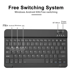Teclado sem fio bluetooth mouse para ios android windows tablet para ipad mini pro teclado operação multifuncional - loja online