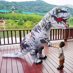 Adulto crianças trajes de dinossauro inflável terno vestido anime festa cosplay carnaval purim traje de halloween para homem mulher - Wolf Magazine