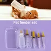 Conjunto de dispositivo de alimentação para animais de estimação, garrafa para cuidados com cães e gatos, seringa, dispositivo de alimentação para gatinhos recém-nascidos com garrafa de alimentação, dispositivo de medicação para cachorros