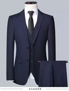 Terno masculino single breasted ajuste de negócio, vestido de noivo, moda casual, ajuste profissional, casamento, cavalheiro, 6XL, novo - loja online