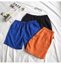 Calção esportivo masculino de seda no gelo, shorts de praia leves, respiráveis, cor doce, para surf, solto, tamanho extra grande, verão - comprar online