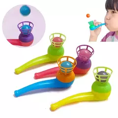 Plastic Blow Pipe and Balls for Kids, Blowing Sports Games, Brinquedos para crianças, Girls Gift, Cor aleatória, 10pcs, Conjunto - comprar online