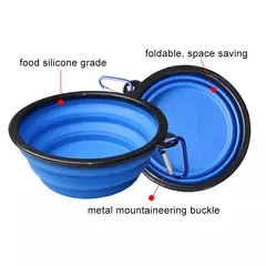 Tigelas dobráveis para cães, tigelas portáteis para viagem, expansíveis para cães e gatos, tigela de água, prato de alimentação de alimentos, tigela de silicone para animais de estimação 350/1000ml na internet