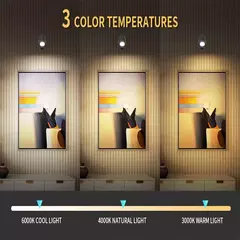 LED cabeça dupla lâmpada de parede com controle remoto, 360 ° Rotatable, USB Recarga, sem fio, portátil, Night Light para o quarto, lâmpada de leitura, Touch Control - loja online