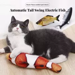 Brinquedo elétrico para gatos, brinquedo para animais de estimação, simulação de balanço de peixe, gatinho, dança, brinquedo engraçado, gatos, mastigar, suprimentos de jogo, carregamento usb - Wolf Magazine