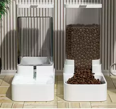 Alimentador automático para gatos e dispensador de água com recipiente de armazenamento de alimentos por gravidade para cães e gatos - comprar online