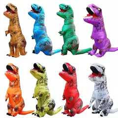 Adulto crianças t-rex dinossauro trajes infláveis purim halloween natal mascote anime festa cosplay traje vestido ternos extravagantes - loja online