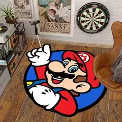 Tapete Super Mario Bros Mushroom Lounge, Anime Cartoon Tapete De Grande Área, Tapete Irregular Para Jogos, Decoração De Casa Do Quarto