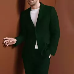 Fato elegante de casamento completo masculino, conjunto de roupa de linho masculino, trajes masculinos, formal e clássico, 2 peças - comprar online