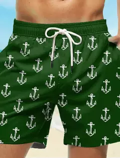 Imagem do Calções de natação secagem rápida masculino, calções prancheta, troncos de cordão, elástico, secagem rápida, havaiano, casual, preto, branco, micro-elástico