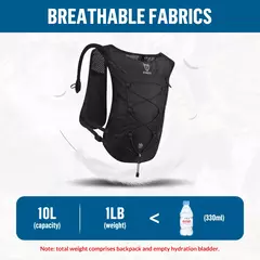 UTOBEST Trail Running Mochila, Colete de Hidratação Ultra Leve, Bexiga De Água 2L, Caminhada Ao Ar Livre, Maratona, Caminhada, 10L - loja online