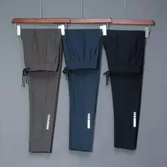 Verão Elastic Men Running Sport Pants Jogging Sweatpants Casual Outdoor Training Gym Fitness Calças - loja online