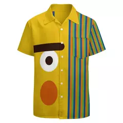 Camisas havaianas masculinas de verão, impressão 3D com listras padrão engraçado, camisas grandes soltas masculinas, roupas casuais de manga curta, moda - loja online