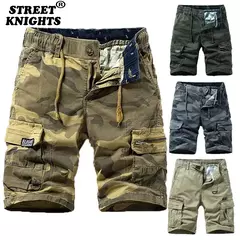 Camuflagem de algodão masculino Bermuda Beach Jogger Shorts masculino para carga, Breeche casual, verão, Dropshipping quente, novo - comprar online