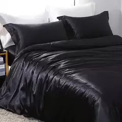Luxo Satin Bedding Set Capa de edredão com fronha Estilo Europeu King Queen Size Confortável Bed Set Covers Folha de linho - Wolf Magazine