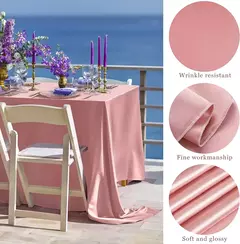 Retângulo casamento cetim toalha de mesa 57x10 2 polegada brilhante suave cobertura de mesa de seda para banquete de casamento aniversário mesa de jantar decoração - comprar online