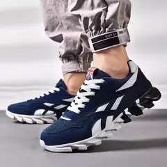 Tênis de corrida casual respirável para homens, antiderrapante, absorvente de choque, sapatos de caminhada confortáveis, esportes da moda, novo, 39-48, 2024 - loja online