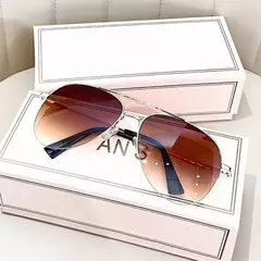 Óculos de sol gradiente anti-reflexo para homens, óculos de sol piloto grande, design UV400, sem caixa, moda - Wolf Magazine