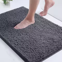Tapetes De Banheiro Olanly Chenille, Tapete de Banho Antiderrapante, Shaggy Macio, Super Absorvente, Grosso, Lavável à Máquina - comprar online