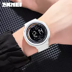 SKMEI-1841 Luxo Digital Sports Watch para homens, relógio de pulso impermeável, cronômetro, contagem regressiva, relógio militar, 1560