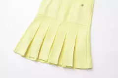 Mini vestido de bolso feminino sem mangas com o pescoço, malha, elegante vestido de botão, fino Lady Fashion, verão, fêmea, 2024 - Wolf Magazine