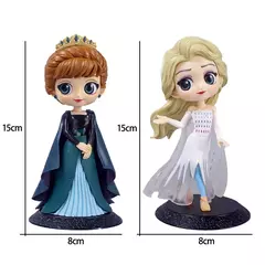 15cm disney q posket rainha congelada princesa aisha anna figura gk modelo brinquedos bolo ornamento bonecas presentes decoração de casa presentes de natal - loja online