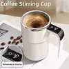 Mini café elétrico auto mistura caneca, 380ml, IP67 impermeável, comida segura caneca de café, USB recarregável, copo magnético automático para chá