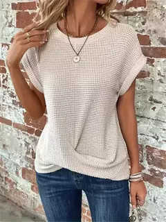 Blusas vintage de grandes dimensões para mulheres, monocromáticas, casuais e soltas, camisas elegantes para jovens, tops femininos, moda, verão, 2024 - comprar online