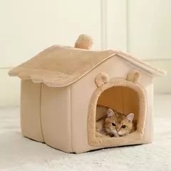 Casa dobrável para animais de estimação, removível, lavável, para gatos, filhote de cachorro, sofá, cama para animais de estimação, para cães extra pequenos e gatos pequenos e médios