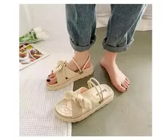 Sapatos romanos plataforma para mulheres, sandálias planas, chinelos bonitos, estilo fada, estudante, nova moda, verão, 2023