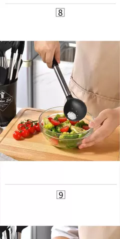 Conjunto De Utensílios De Cozinha De Silicone Preto, Panelas Antiaderentes, Punho De Aço Inoxidável, Espátula, Batedores De Ovo, Acessórios De Utensílios De Cozinha, 15Pcs