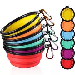 Tigelas dobráveis para cães, tigelas portáteis para viagem, expansíveis para cães e gatos, tigela de água, prato de alimentação de alimentos, tigela de silicone para animais de estimação 350/1000ml